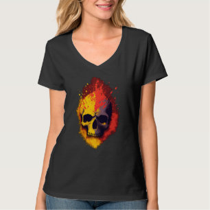 Punks Not Dead Totenkopf Spanische Flagge Farb Edi T-Shirt