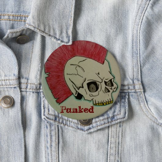 Punkschädel Button (Beispiel)
