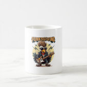 Punksgiving - Funny Erntedank Türkei Punk Rock Kaffeetasse (Mittel)