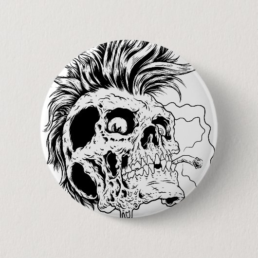 Punkskull Knopf Button (Vorderseite)