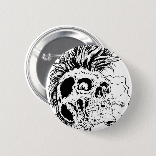 Punkskull Knopf Button (Vorne & Hinten)