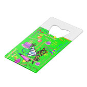 Punkt, 1 Kindergeburtstag Geldbeutel Flaschenöffner (Rückseite Schrägansicht)