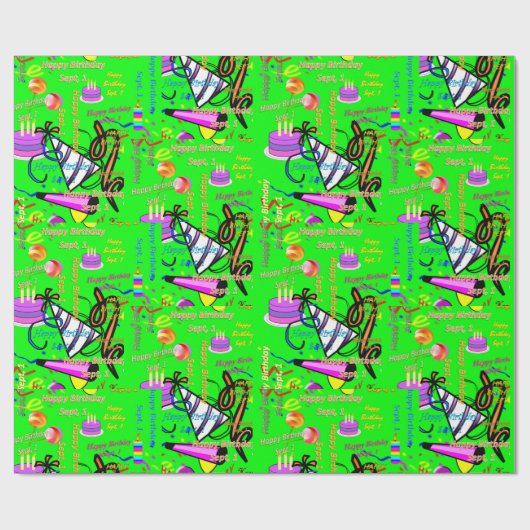 Punkt, 1 Kindergeburtstag Geschenkpapier (Flach)