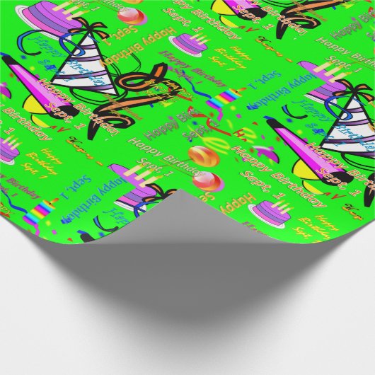 Punkt, 1 Kindergeburtstag Geschenkpapier (Ecke)