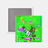 Punkt, 1 Kindergeburtstag Magnet (Vorderseite/Rückseite)