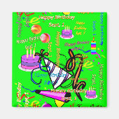 Punkt, 1 Kindergeburtstag Magnet (Vorne)