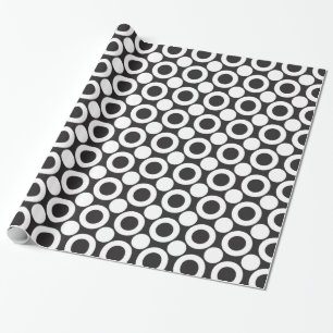 Punkt 3 Schwarz und Weiß Geschenkpapier