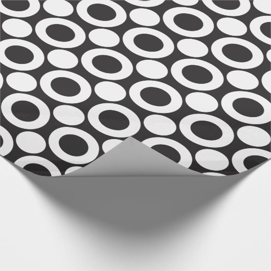 Punkt 3 Schwarzweiss Geschenkpapier (Ecke)