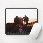 Punkt & Gewehr (4), STÜTZEN UNSERE TRUPPEN Mousepad (Mit Mouse)