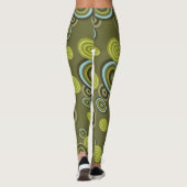 Punkt Blume bringen Leggings ins Grün (Rückseite)