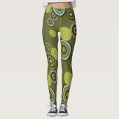Punkt Blume bringen Leggings ins Grün (Vorderseite)