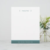 Punkt-Briefkopf - Stahlblau Briefbogen (Stehend Vorderseite)