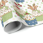 Punkt Cupcakes Weihnachten Geschenkpapier (Rolleneckpunkt)