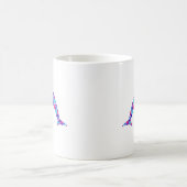 Punkt-Delfin Bunte Abstrakte Meerestiere Kaffeetasse (Mittel)