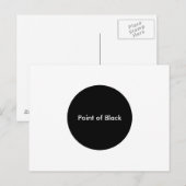 Punkt des Schwarzen Postkarte (Vorne/Hinten)