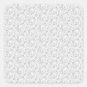 Punkt Design Nine Quadratischer Aufkleber (Vorderseite)