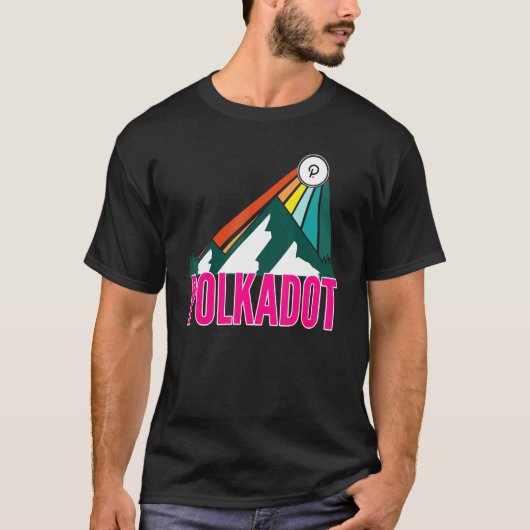 Punkt Dot Crypto Berg Sonnenstrahlen Kryptoströmun T-Shirt (Vorderseite)
