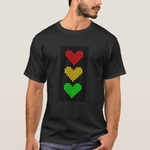 Punkt Herz Ampel Verkehrszeichen Stopp Vorsicht Lo T-Shirt