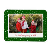 Punkt Holiday Monogram Foto Magnet (Horizontal)