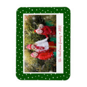 Punkt Holiday Monogram Foto Magnet (Vertikal)