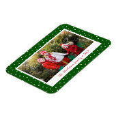 Punkt Holiday Monogram Foto Magnet (Linke Seite)