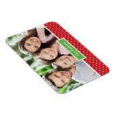 Punkt Holiday Monogram Foto Magnet (Rechte Seite)