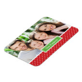 Punkt Holiday Monogram Foto Magnet (Linke Seite)
