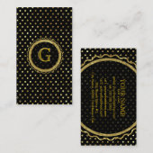 Punkt in Goldtönen Nahtloses Muster Visitenkarte (Vorne/Hinten)