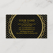 Punkt in Goldtönen Nahtloses Muster Visitenkarte (Rückseite)