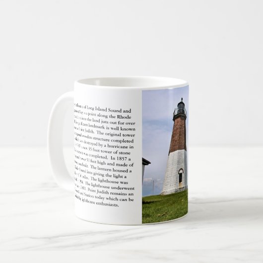 Punkt-Judith-Leuchtturm, Rhode Island Tasse (Vorderseite Links)