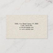 Punkt-Kunst Enso Kreis und Bonsais-Baum Visitenkarte (Rückseite)