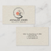 Punkt-Kunst Enso Kreis und Bonsais-Baum Visitenkarte (Vorne/Hinten)