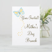 Punkt-Kunst-Schmetterlings-Einladung Einladung (Stehend Vorderseite)