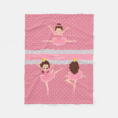 Punkt Lace Pink Ballerina Pattern Kinder Fleecedecke (Vorderseite)