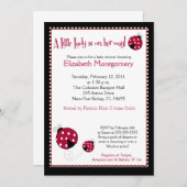 Punkt Ladybug Baby Dusche 12x18 Einladung (Vorne/Hinten)