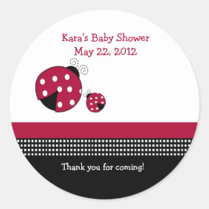 Punkt Ladybug Baby Dusche Gefallen Sticker