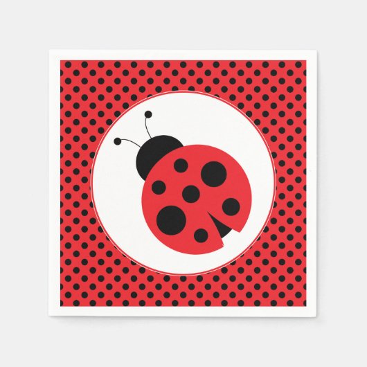 Punkt Ladybug Party Napkins Serviette (Vorderseite)