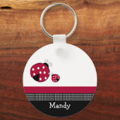 PUNKT LADYBUGS Gefallen oder Name Tag SCHLÜSSELANH Schlüsselanhänger (Vorderseite)