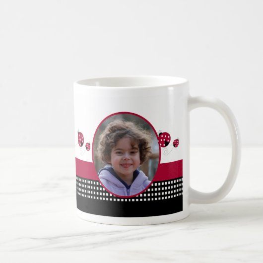 Punkt Ladybugs Trendy Custom Foto Tasse (Rechts)