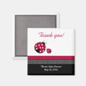 Punkt LadybugsBaby Shower Fevor Magnet (Vorderseite/Rückseite)