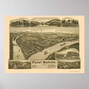 Punkt Marion, panoramische Karte PAs - 1902 Poster