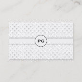 Punkt-Monogramm-HundeSilhouette-Tier bezogen Visitenkarte (Rückseite)