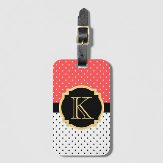 Punkt-Muster Gepäckanhänger (Vorderseite Vertikal)