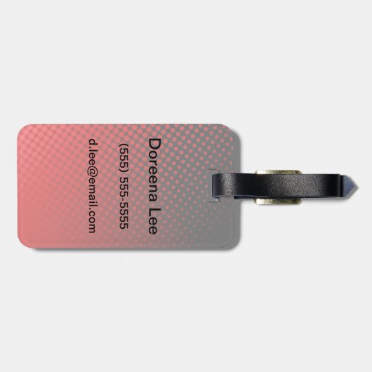 Punkt-Muster Gepäckanhänger (Rückseite horizontal)