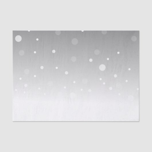 Punkt-Muster Ombre graues Weiß Seidenpapier (Vorderseite)
