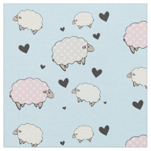 Punkt Pastel Sheep Stoff