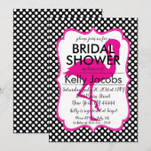 Punkt Pink Flamingo Bridal Dusche Einladung (Vorne/Hinten)