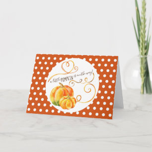 Punkt Pumpkin Fall Orange Baby Ankündigung