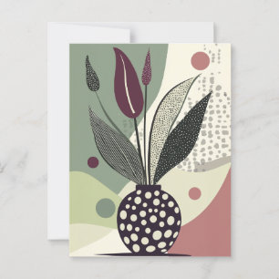 Punkt Punkt Blume #021 Postkarte
