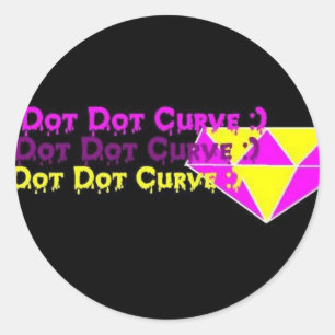 Punkt-Punkt-Kurve:) Diamant-Aufkleber Runder Aufkleber